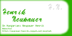 henrik neupauer business card